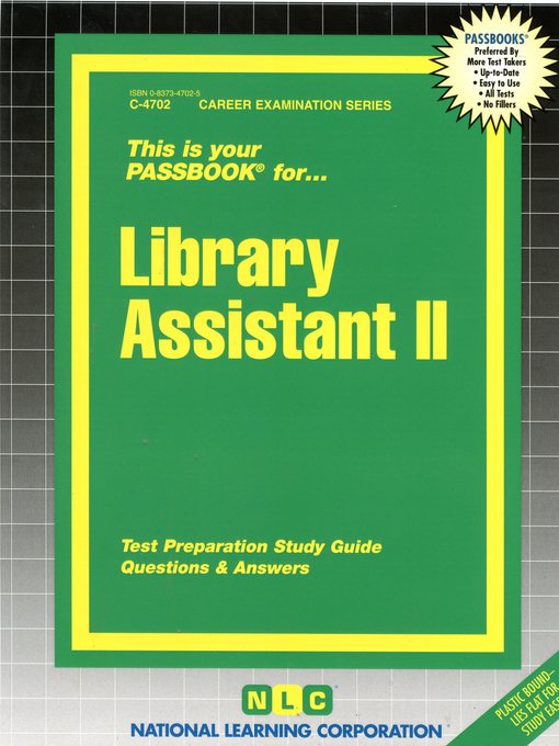 Title details for Library Assistant II by National Learning Corporation - Available
